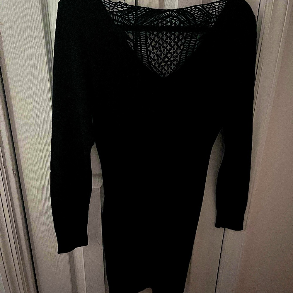 Sweater Dress -VENUS w/Blk Lace back&V neck Flex-stretch sizing Tagged XS -